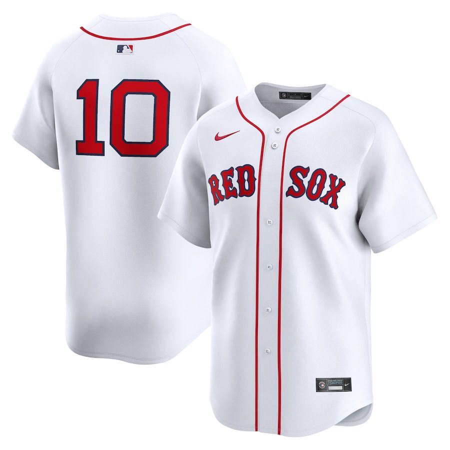 Men Boston Red Sox 10 Trevor Story Nike White Home Limited Player MLB Jersey